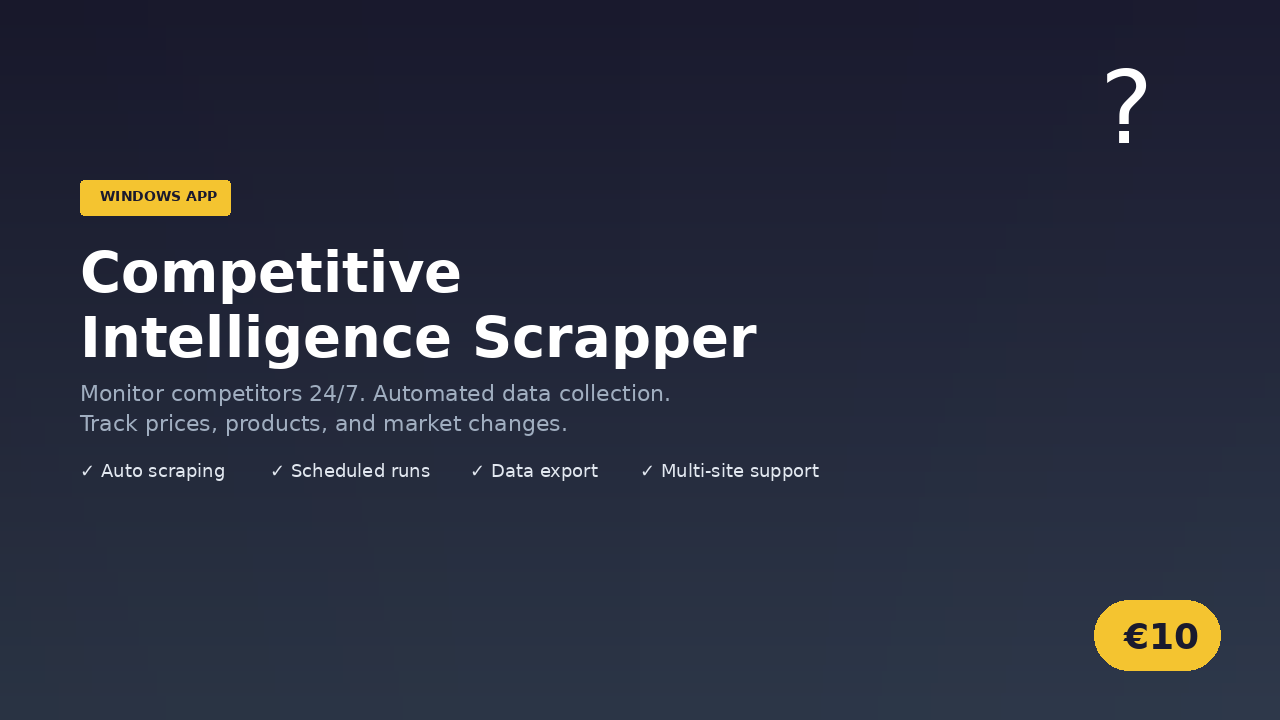 Competitive Intelligence Scrapper