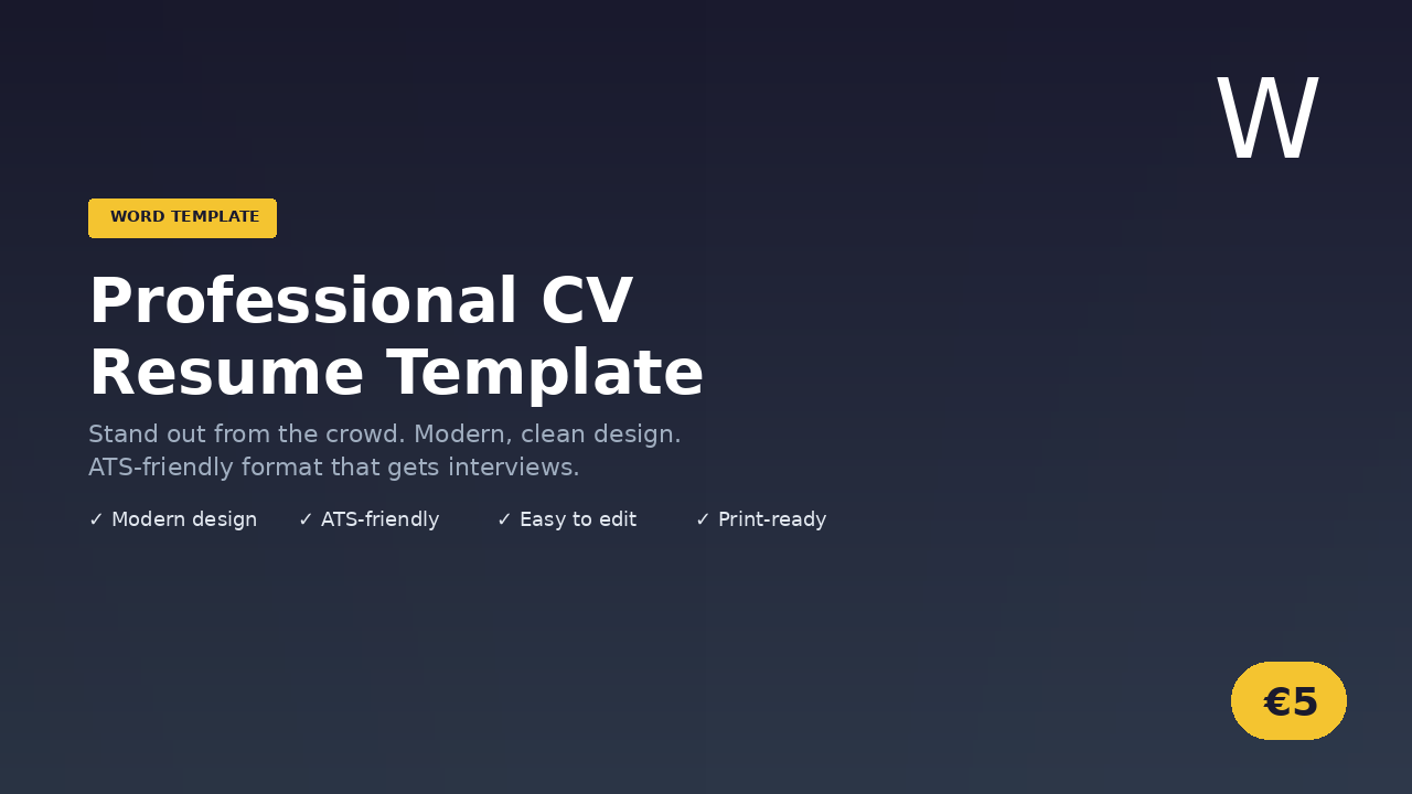 CV Resume Template