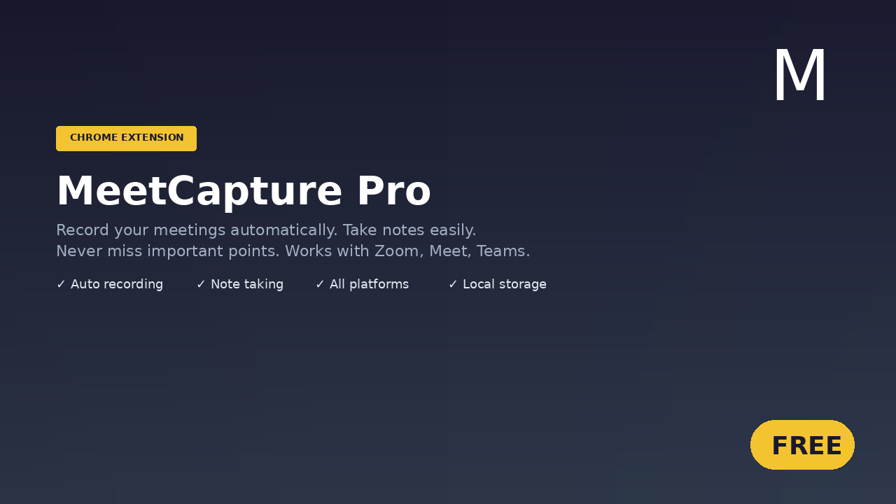 MeetCapture Pro